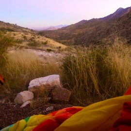 Sunset view from the tent.