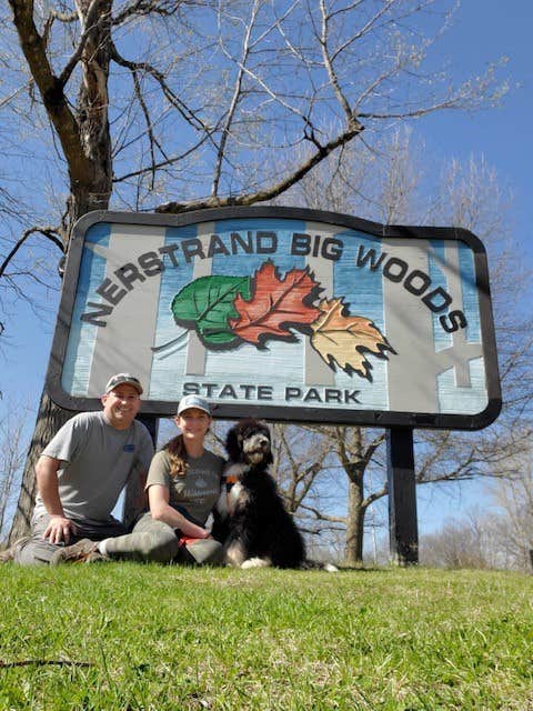 anne K.'s photo of camping with pets at Nerstrand Big Woods State Park Campground near Zumbrota, MN