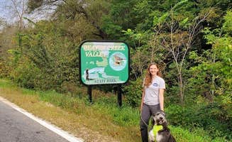 anne K.'s photo of camping with pets at Beaver Creek Valley State Park Campground near Lansing, IA