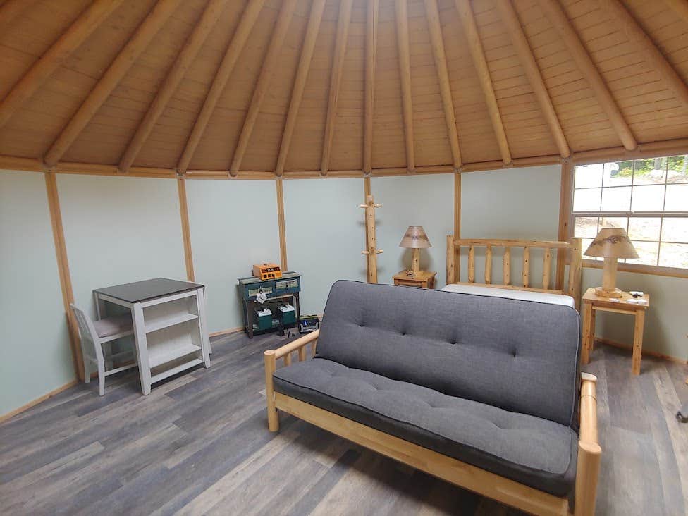 Camper-submitted photo at Off Grid Black Cap Yurt near Glen, NH