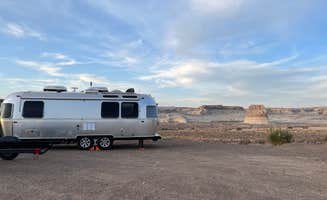 Kristin S.'s photo of rv camping at Lone Rock Beach Primitive Camping Area — Glen Canyon National Recreation Area near Big Water, UT