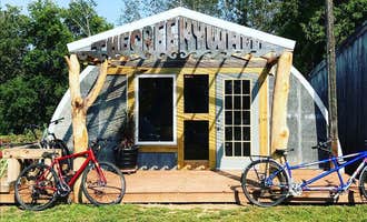 Camping near Eagle Point Park: Wisconsin Bicycle Farm at Silver Creek Springs, Amery, Wisconsin