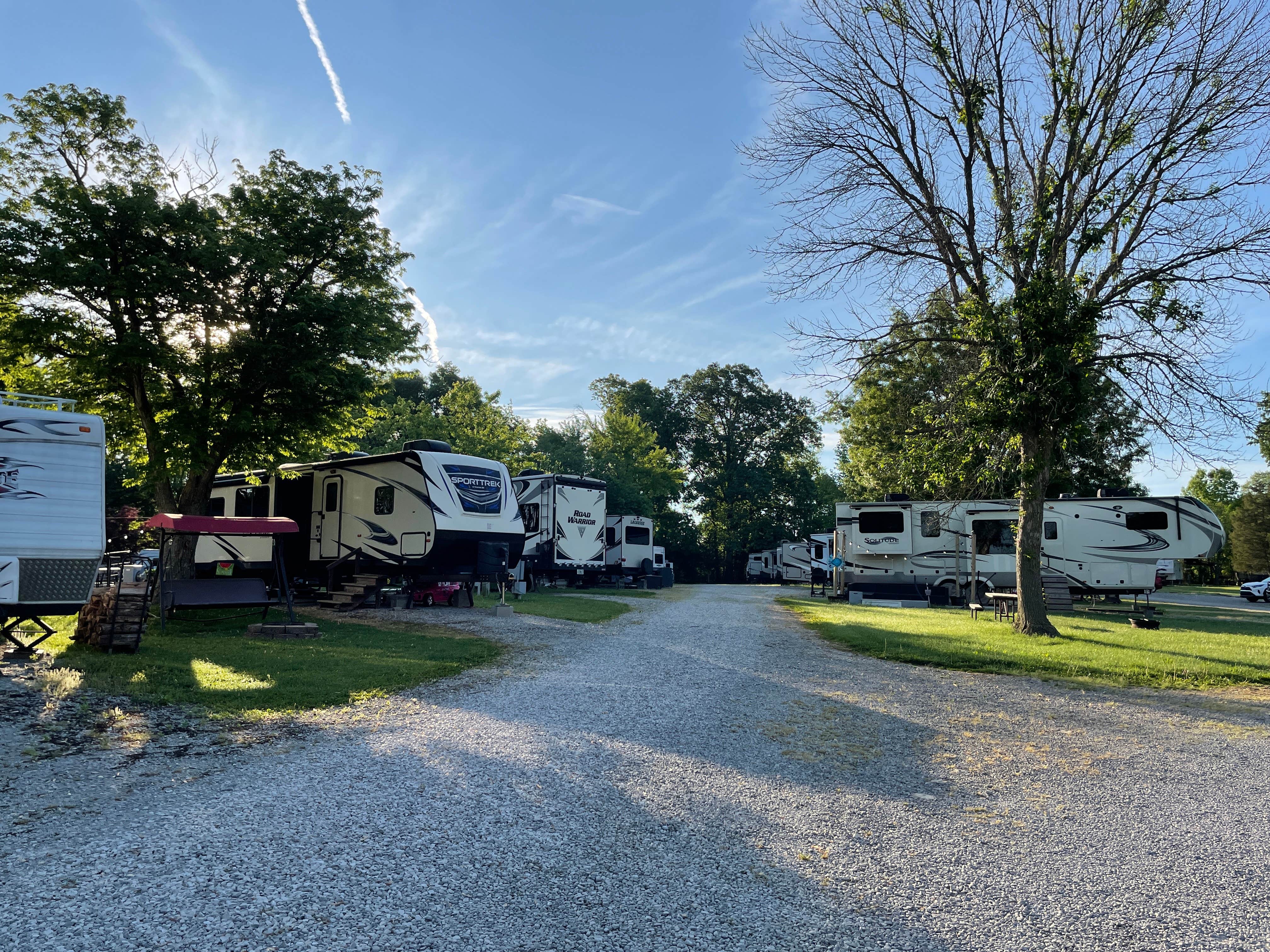 Julie G.'s photo of rv camping at Scottsburg/Raintree Lake KOA near Campbellsburg, IN