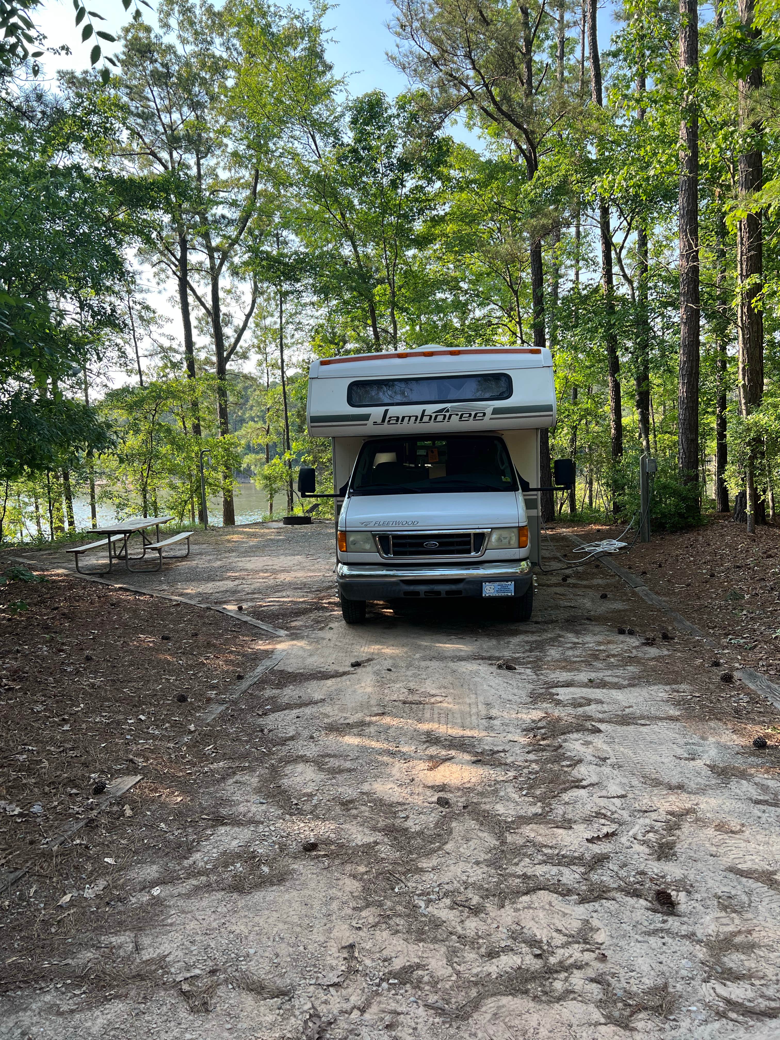 Michelle F.'s photo of rv camping at Poplar Point Campground — Jordan Lake State Recreation Area near Chapel Hill, NC