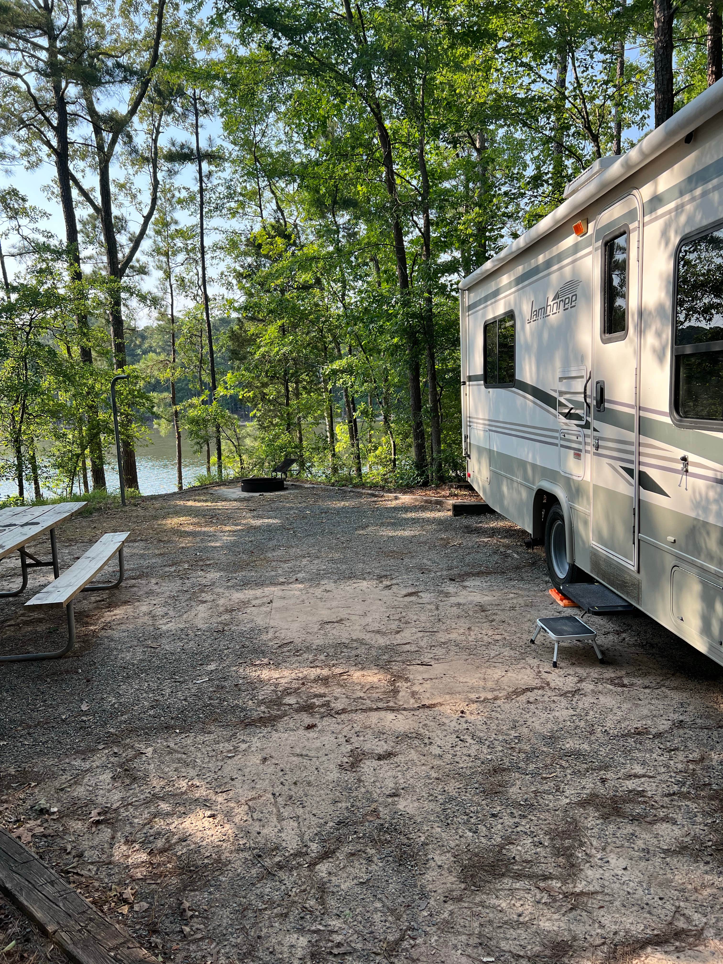 Michelle F.'s photo of rv camping at Poplar Point Campground — Jordan Lake State Recreation Area near Morrisville, NC