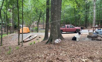 Penny A.'s photo of camping with pets at Lake Claiborne State Park Campground near McNeil, AR