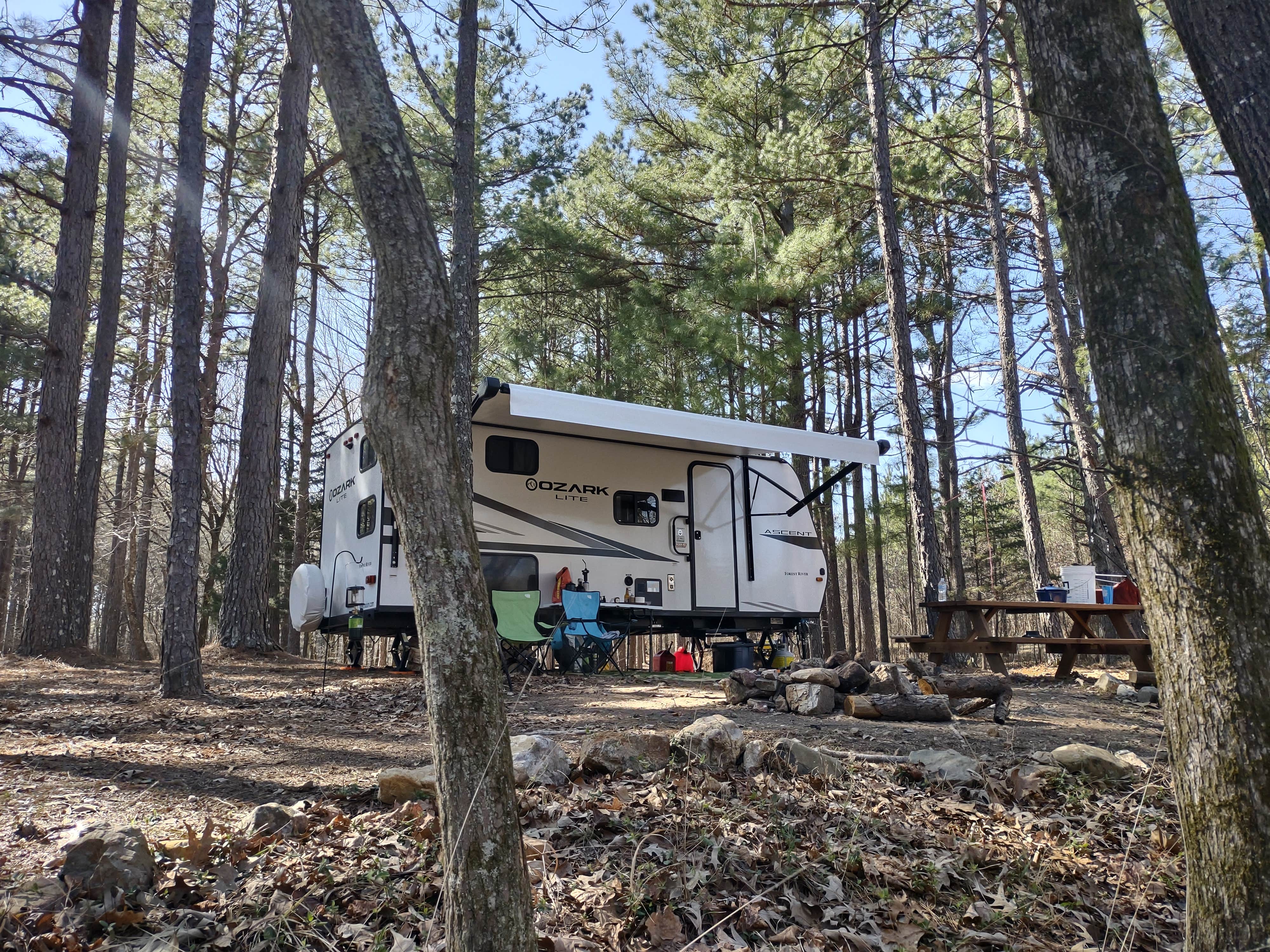 Fancy's photo of rv camping at Fancy Hill Cabins and RV Park LLC near Story, AR