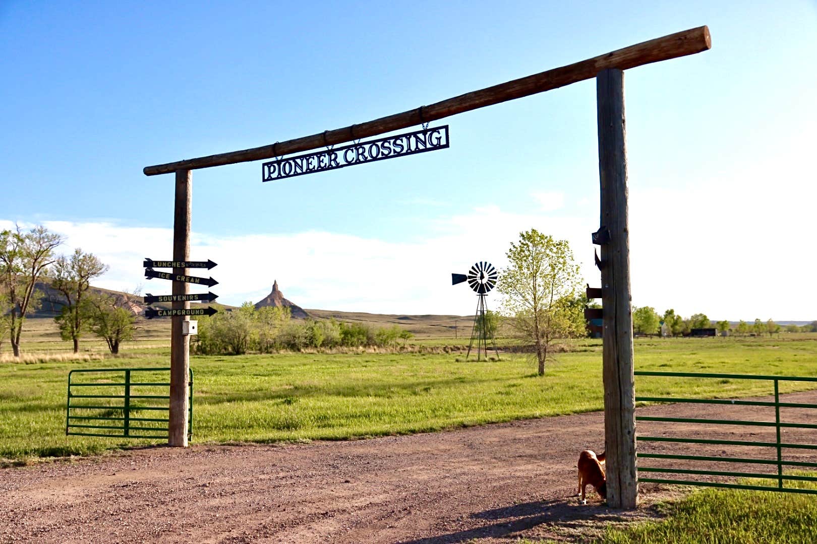 Darla's photo of camping with pets at Chimney Rock Pioneer Crossing near Alliance, NE