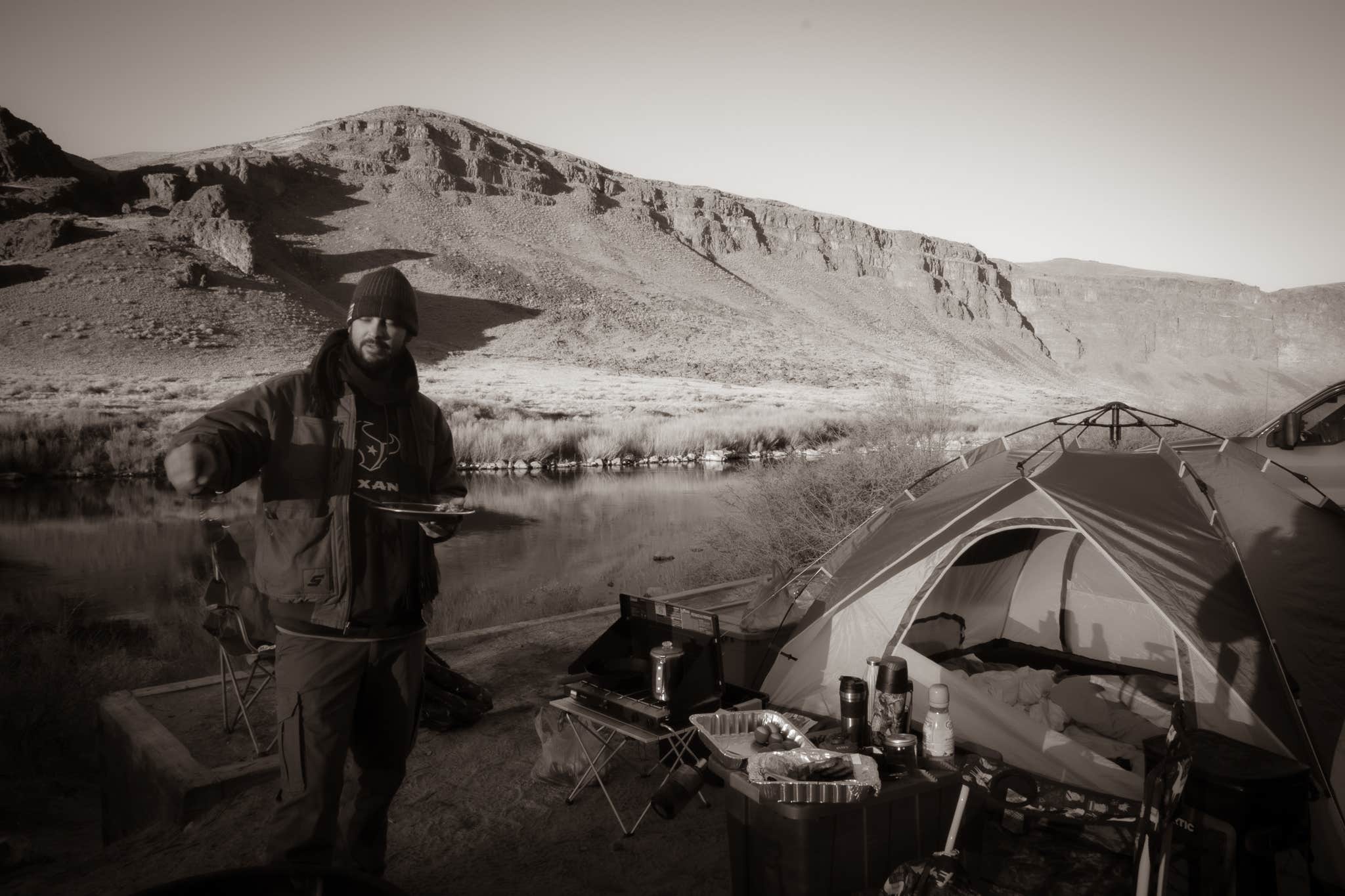 Josh G.'s photo of tent camping at Swan Falls - Idaho Power near Star, ID