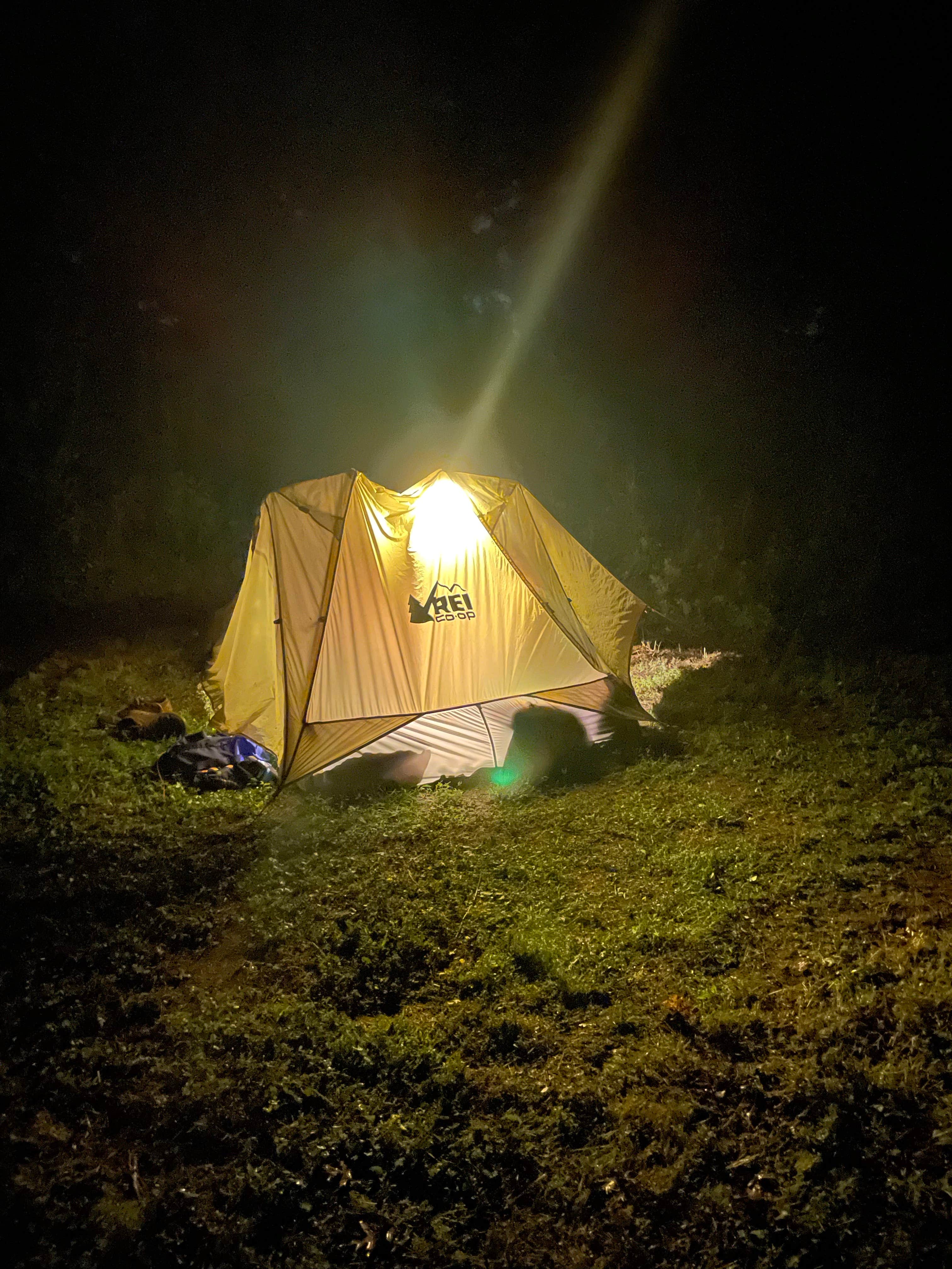 Katharine T.'s photo of tent camping at Wooded Campground near Tobyhanna, PA