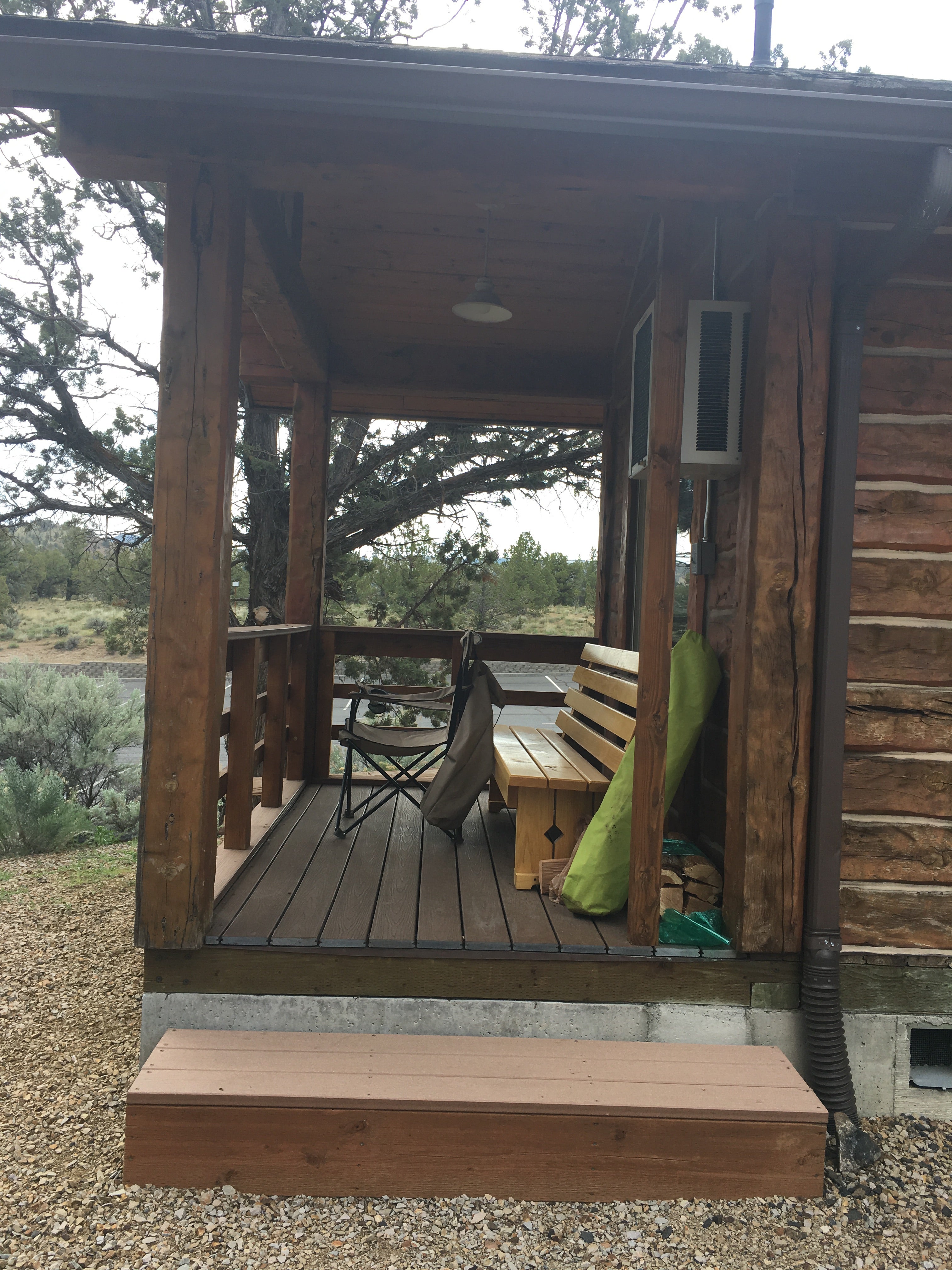 View of deluxe cabin porch