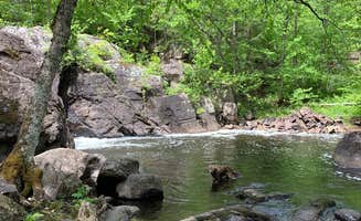 Keith D.'s photo of camping with pets at Davey Falls ADK near Florence, VT