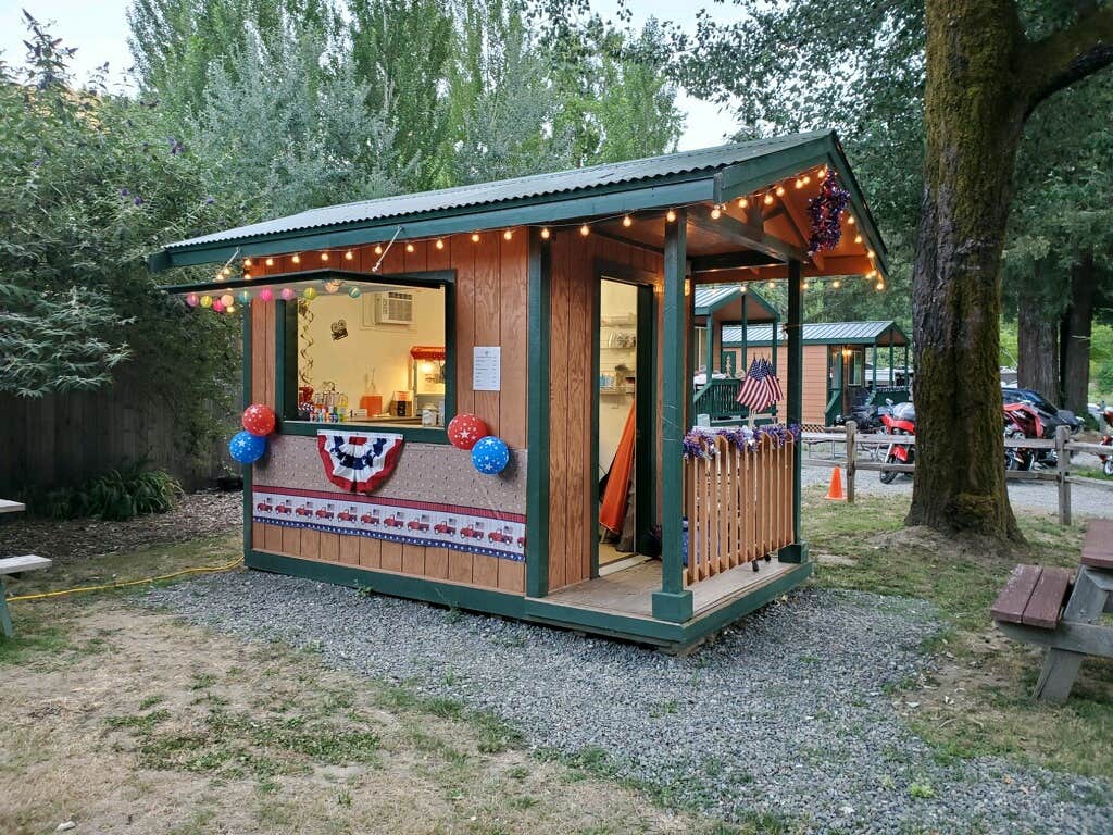 Katya Q.'s photo of a cabin at Giant Redwoods RV & Cabin Destination near Hayfork, CA