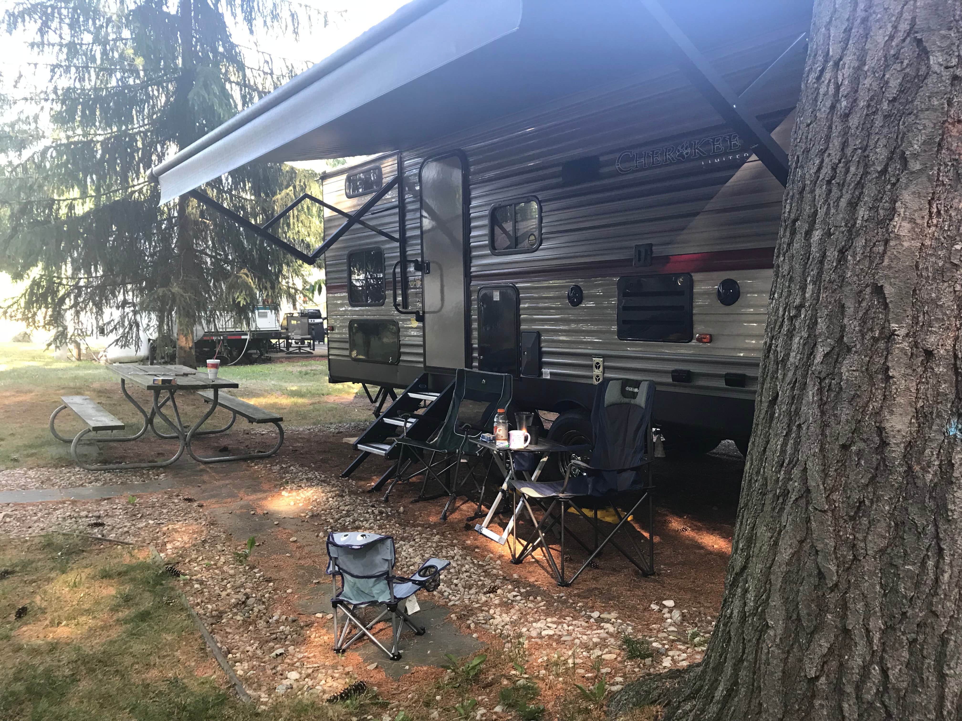 Camping near GoodVibes Farm: Birchwood Resort and campground, Cadillac, Michigan
