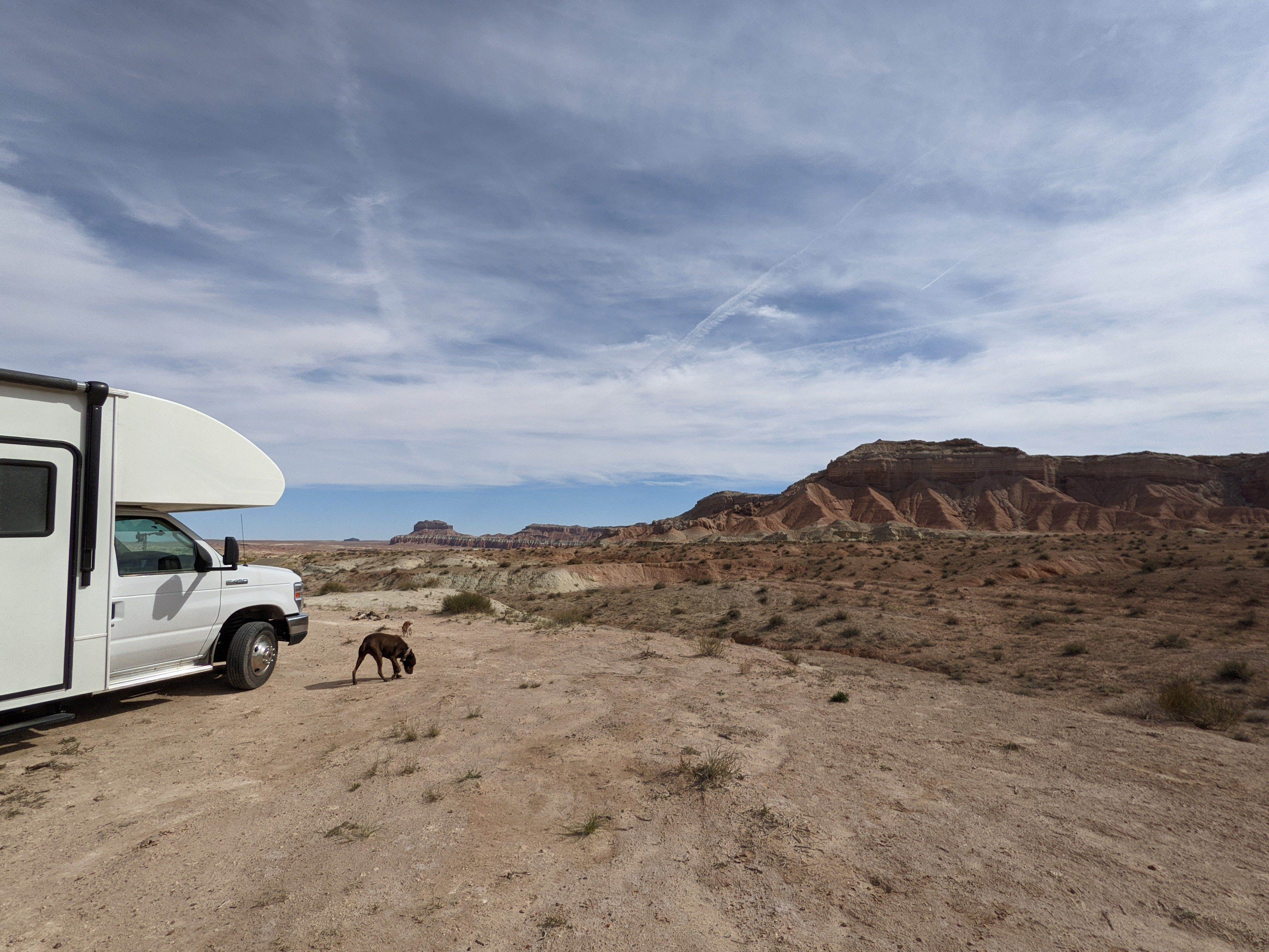 Laura M.'s photo of camping with pets at Goblin Valley State Park - Behind the Butte Camping near Hanksville, UT