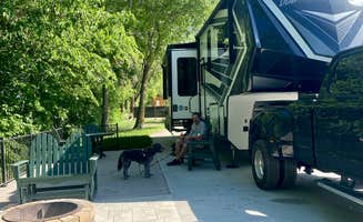 Bea's photo of camping with pets at West Omaha / NE Lincoln KOA Holiday near Omaha, NE