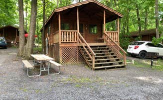 Laure D.'s photo of a cabin at Drummer Boy Camping Resort near Hampstead, MD