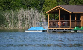 Shawna F.'s photo of glamping accommodations at Santee Lakes Recreation Preserve near Potrero, CA