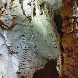 Inside the huge cave