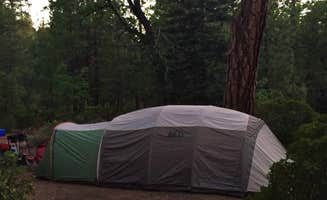 Leslie M.'s photo of tent camping at Military Park Miramar Marine Corps Air Station Big Bear Recreation Facility near Yermo, CA