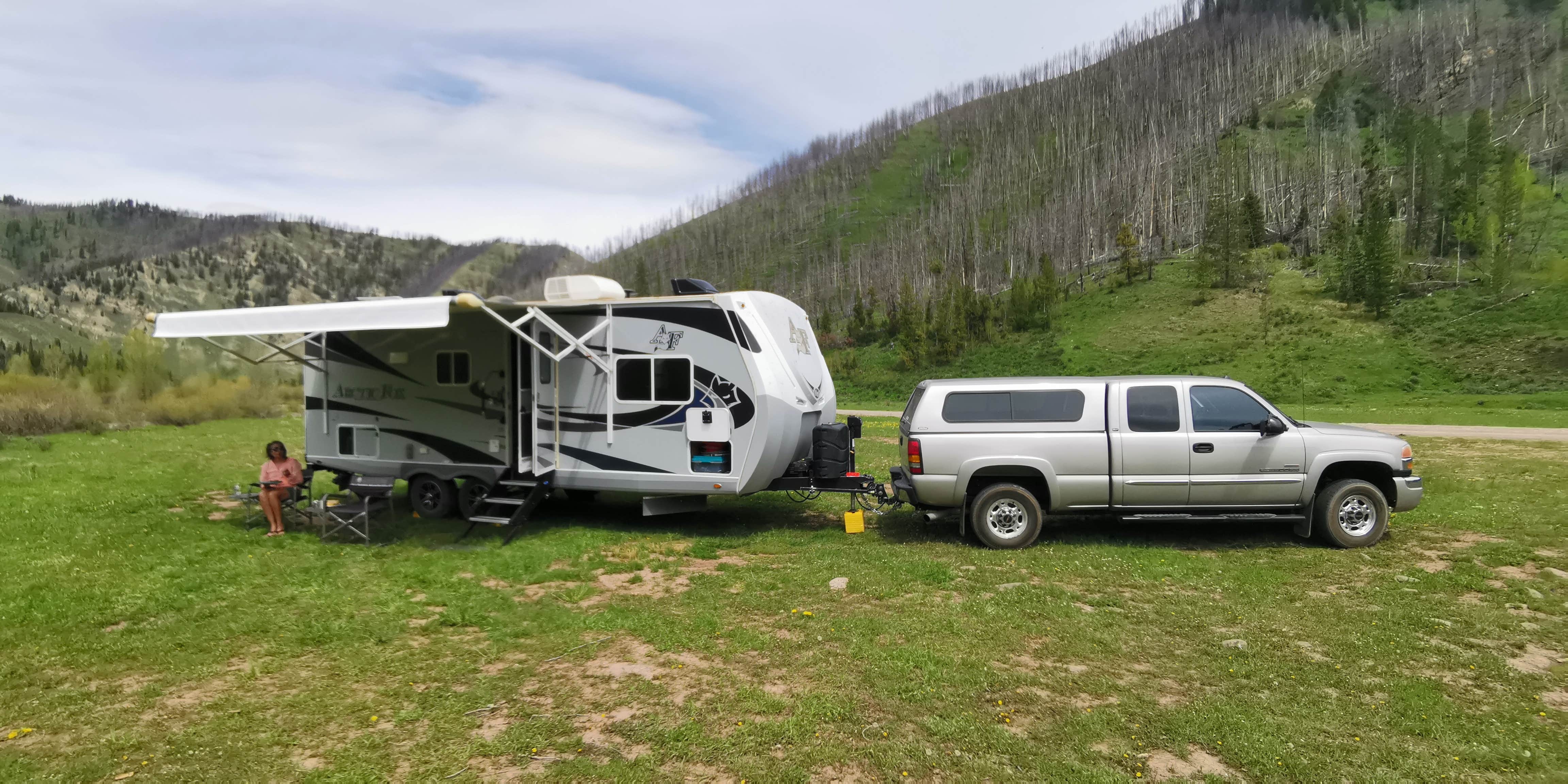 Camper-submitted photo at Dispersed camping along Cliff Creek in Bridger-Teton National Forest near Daniel, WY