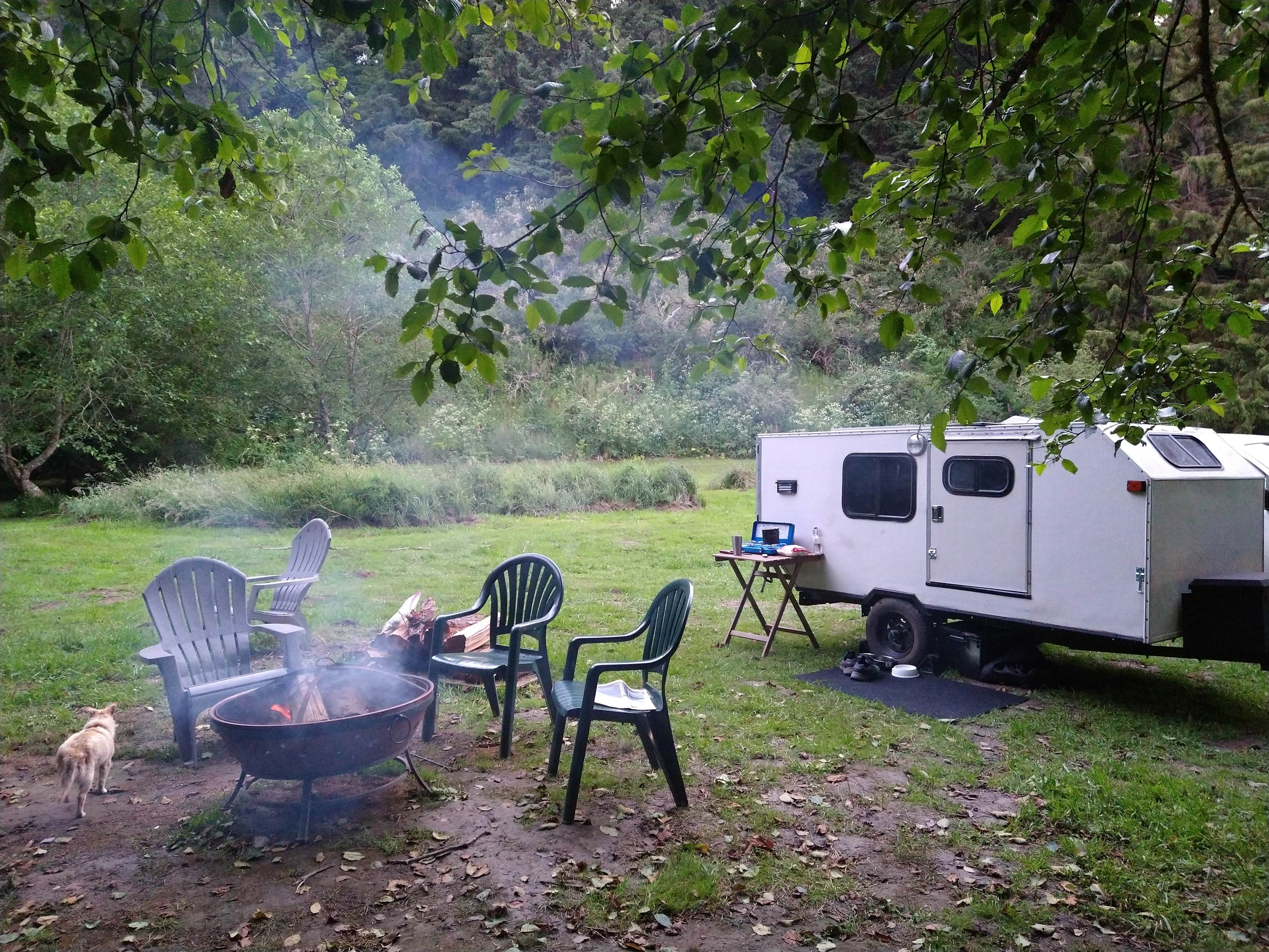 Colleen's photo of tent camping at Wuss Camp near Ferndale, CA