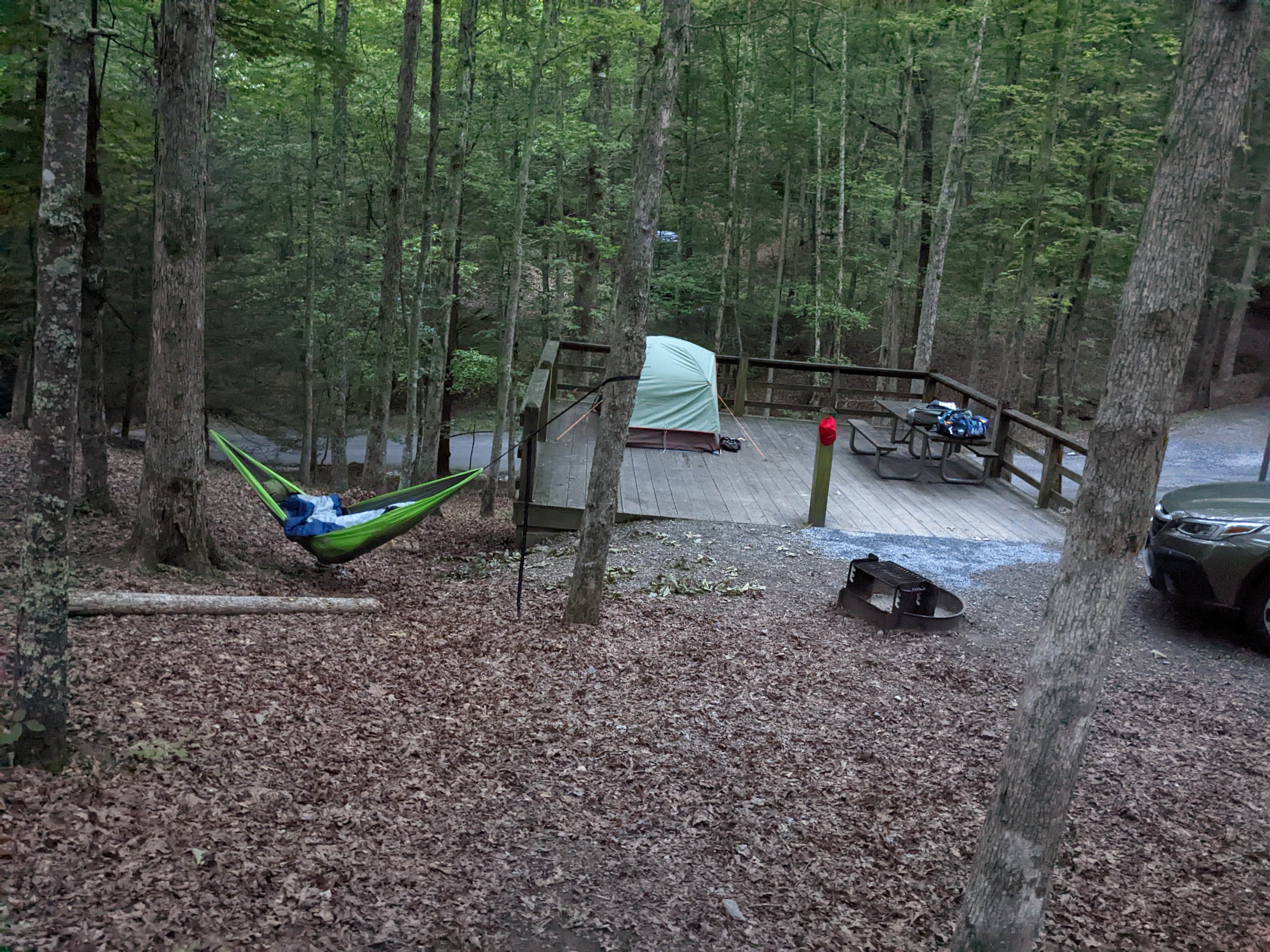 Kevin's photo of tent camping at Royal Oak Campground — Hungry Mother State Park near Ceres, VA