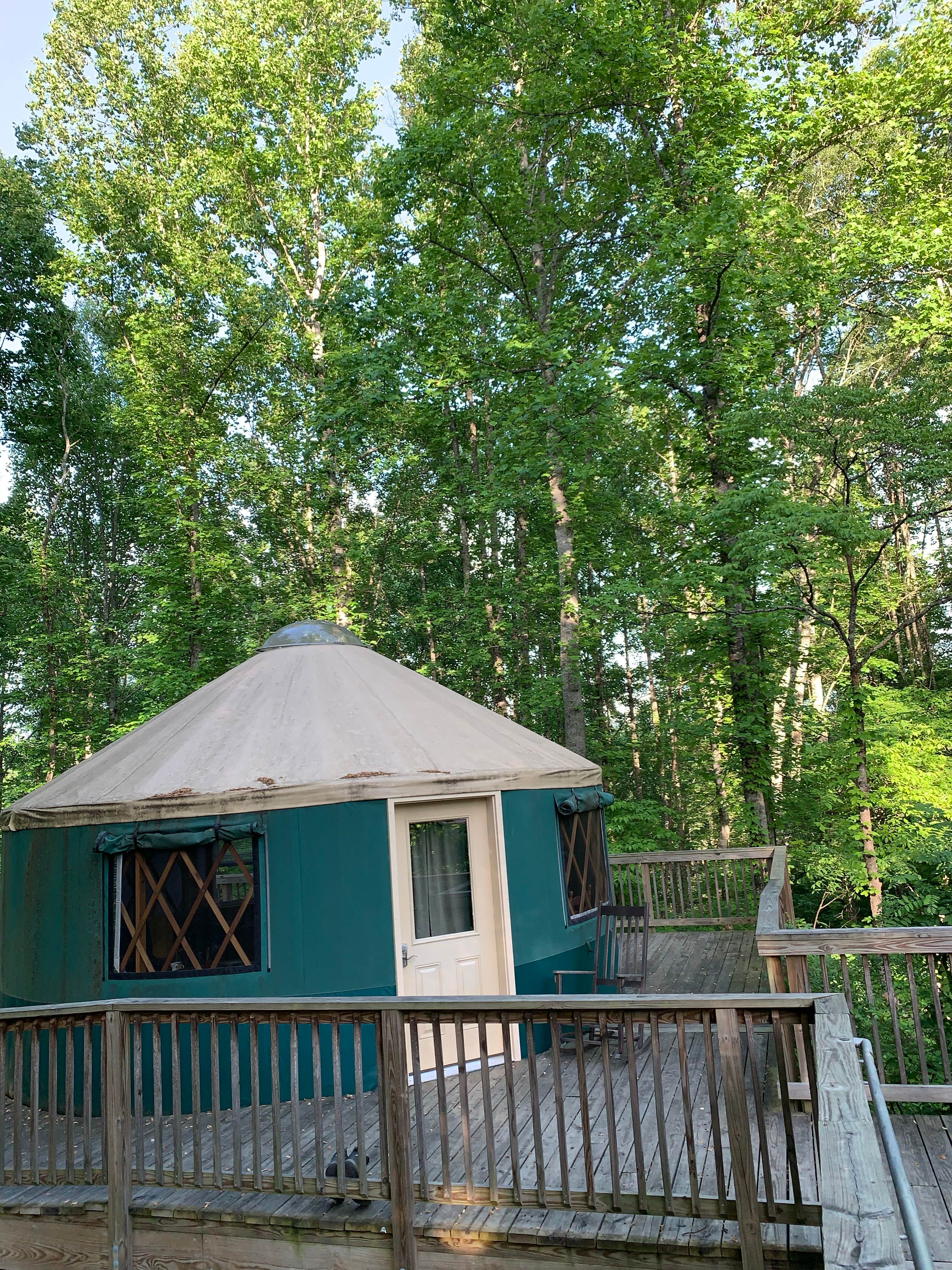 Camper submitted image from Natural Tunnel State Park Yurts — Natural Tunnel State Park - 1