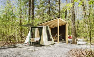 Camping near Chestnut Hill Farm Glamping Tents: Getaway Catskill Campground - New York, Palenville, New York