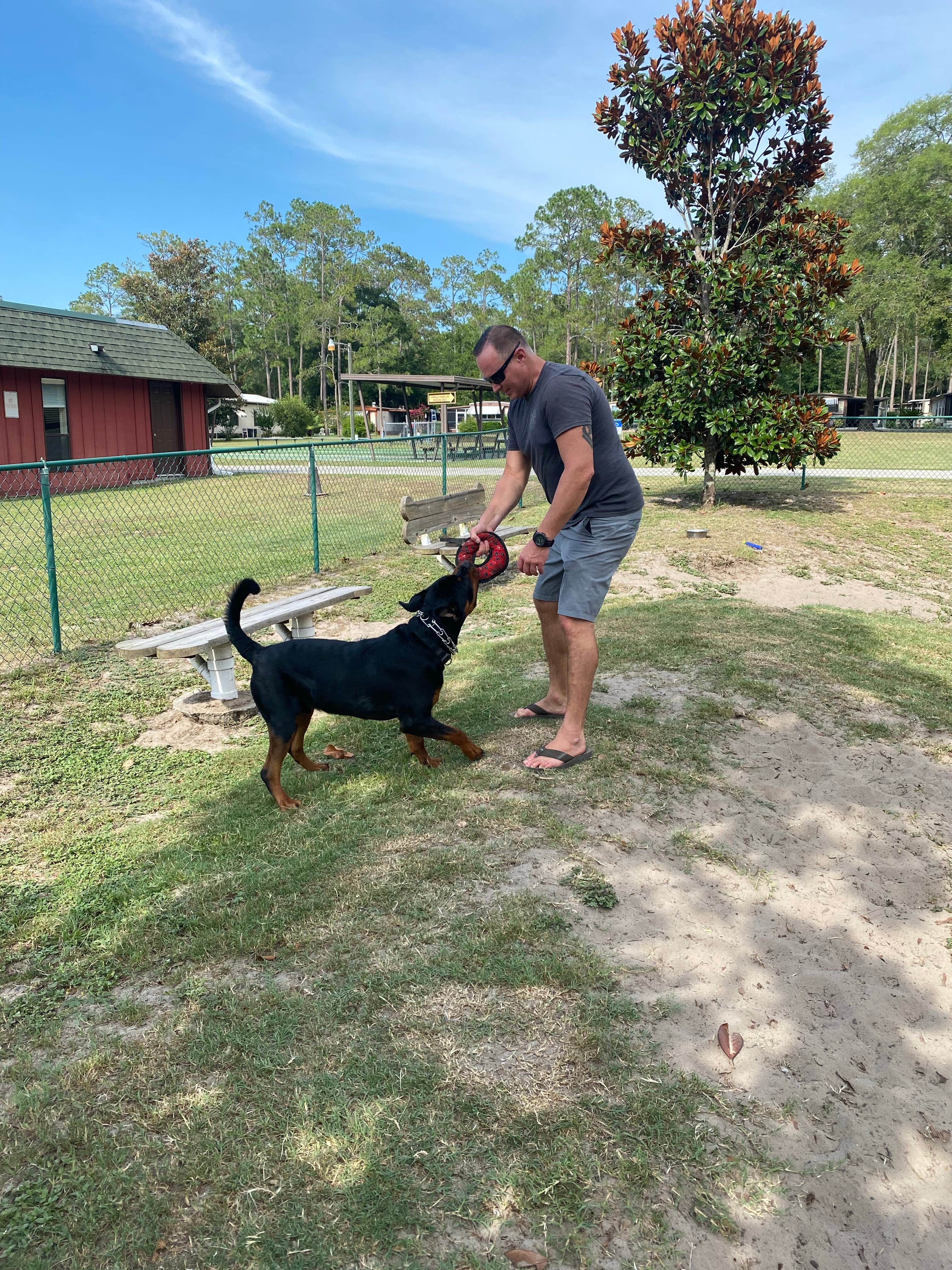 Ben F.'s photo of camping with pets at Lake Waldena Resort near Ocala National Forest