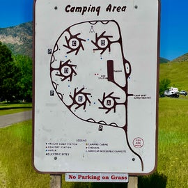 Map of the campground .