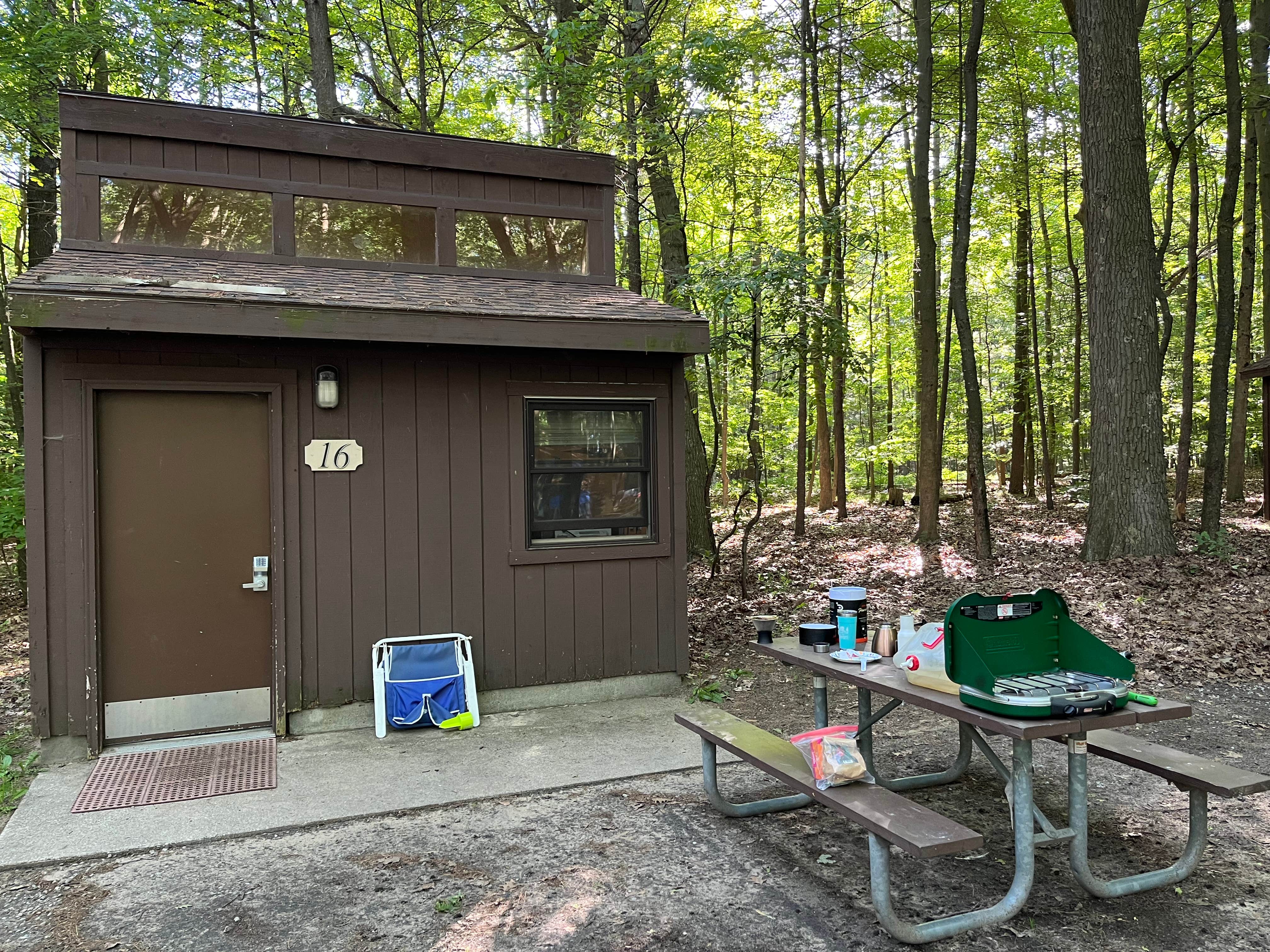 Kathie M.'s photo of glamping accommodations at Lake Michigan Campground at Muskegon State Park Campground near Fremont, MI