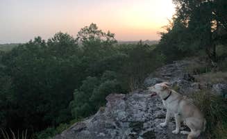 DENISE G.'s photo of camping with pets at Turkey Ridge Campground — Ferne Clyffe State Park near Olive Branch, IL