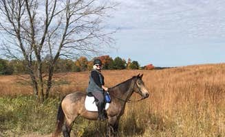 Krista T.'s photo of camping with a horse at Crow Hassan Park Reserve near Empire, MN