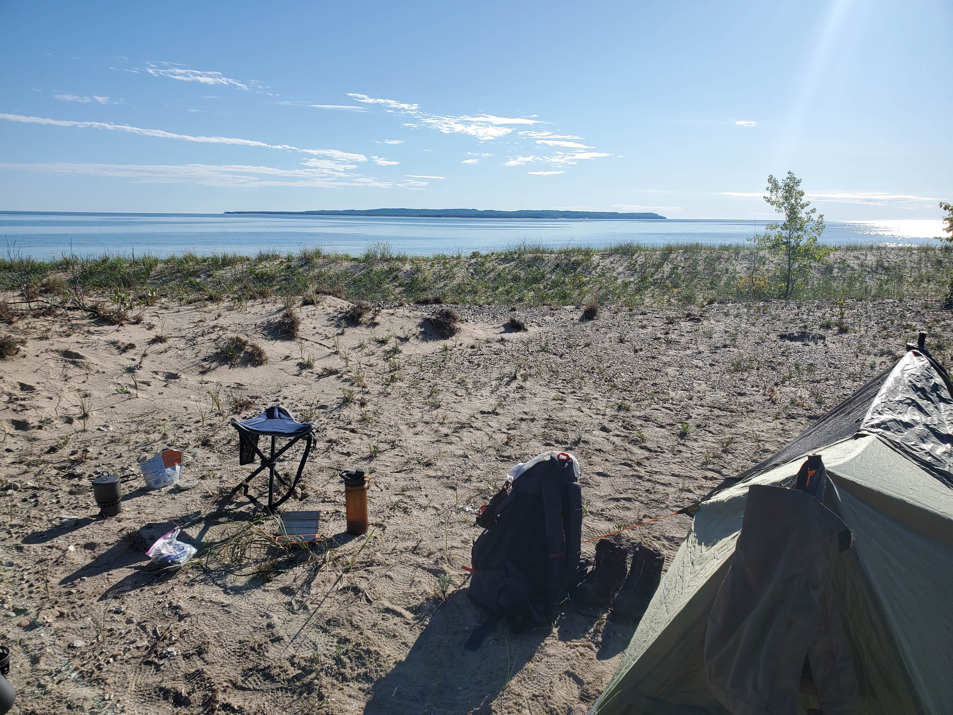 Jason H.'s photo of tent camping at North Manitou Island Backcountry Campsites near Maple City, MI