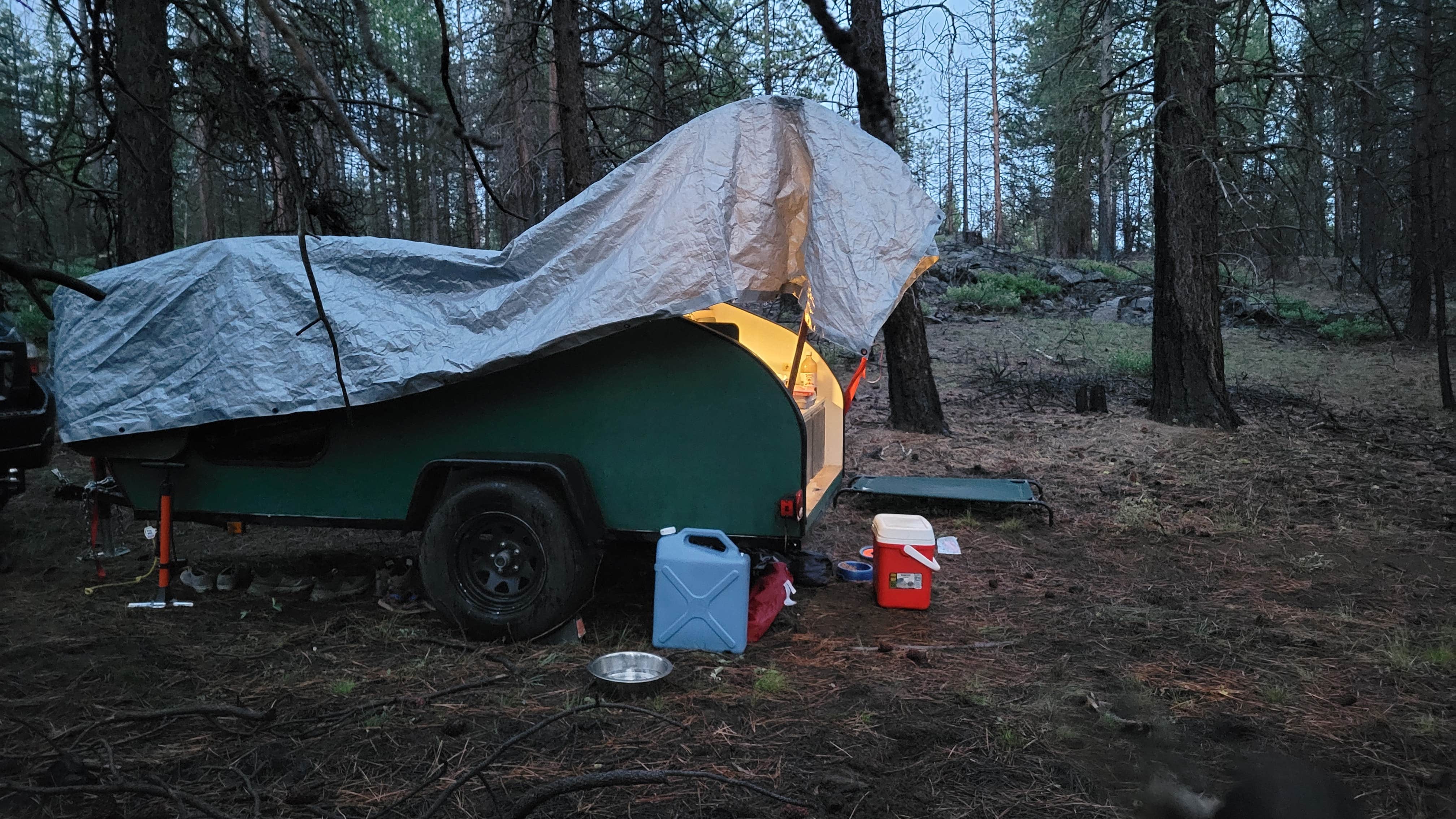 Rhett B.'s photo of tent camping at Dispersed Rock Quary near La Pine, OR