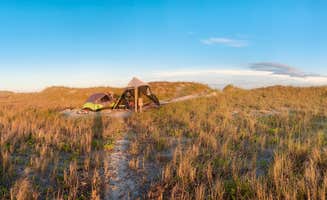 Lauren's photo of tent camping at Hammocks Beach Bear Island Campsites — Hammocks Beach State Park near Richlands, NC