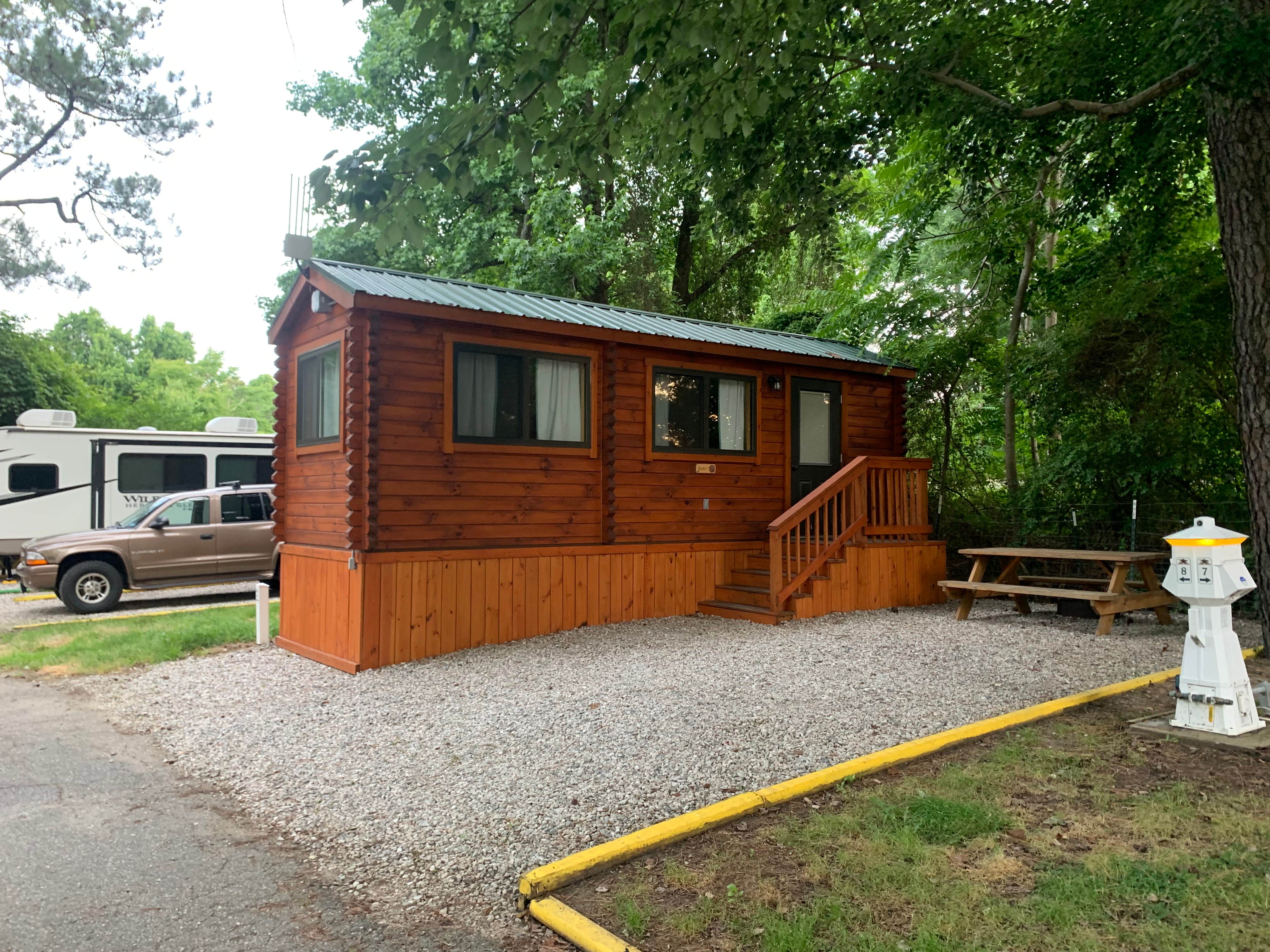 Lauren's photo of a cabin at Anvil Campground near Hampton, VA