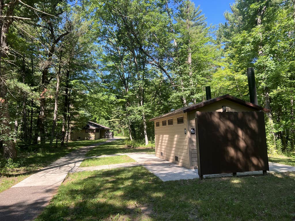 Duncan G.'s photo of a cabin at Sandstone Ridge Campground — Mirror Lake State Park near Lake Delton, WI