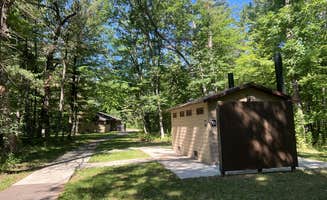 Duncan G.'s photo of glamping accommodations at Sandstone Ridge Campground — Mirror Lake State Park near Spring Green, WI
