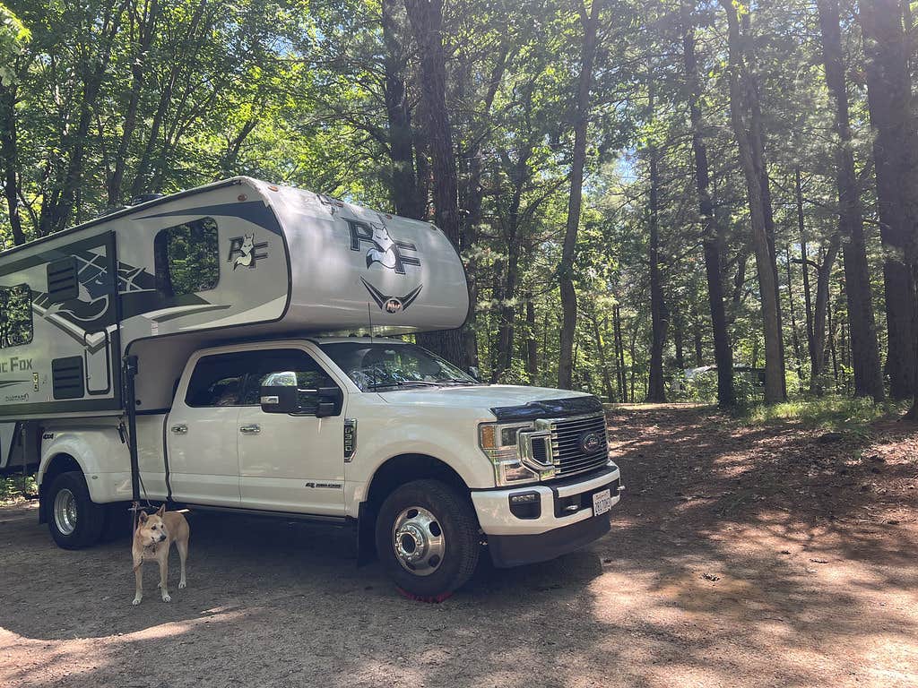 Duncan G.'s photo of camping with pets at Sandstone Ridge Campground — Mirror Lake State Park in Wisconsin
