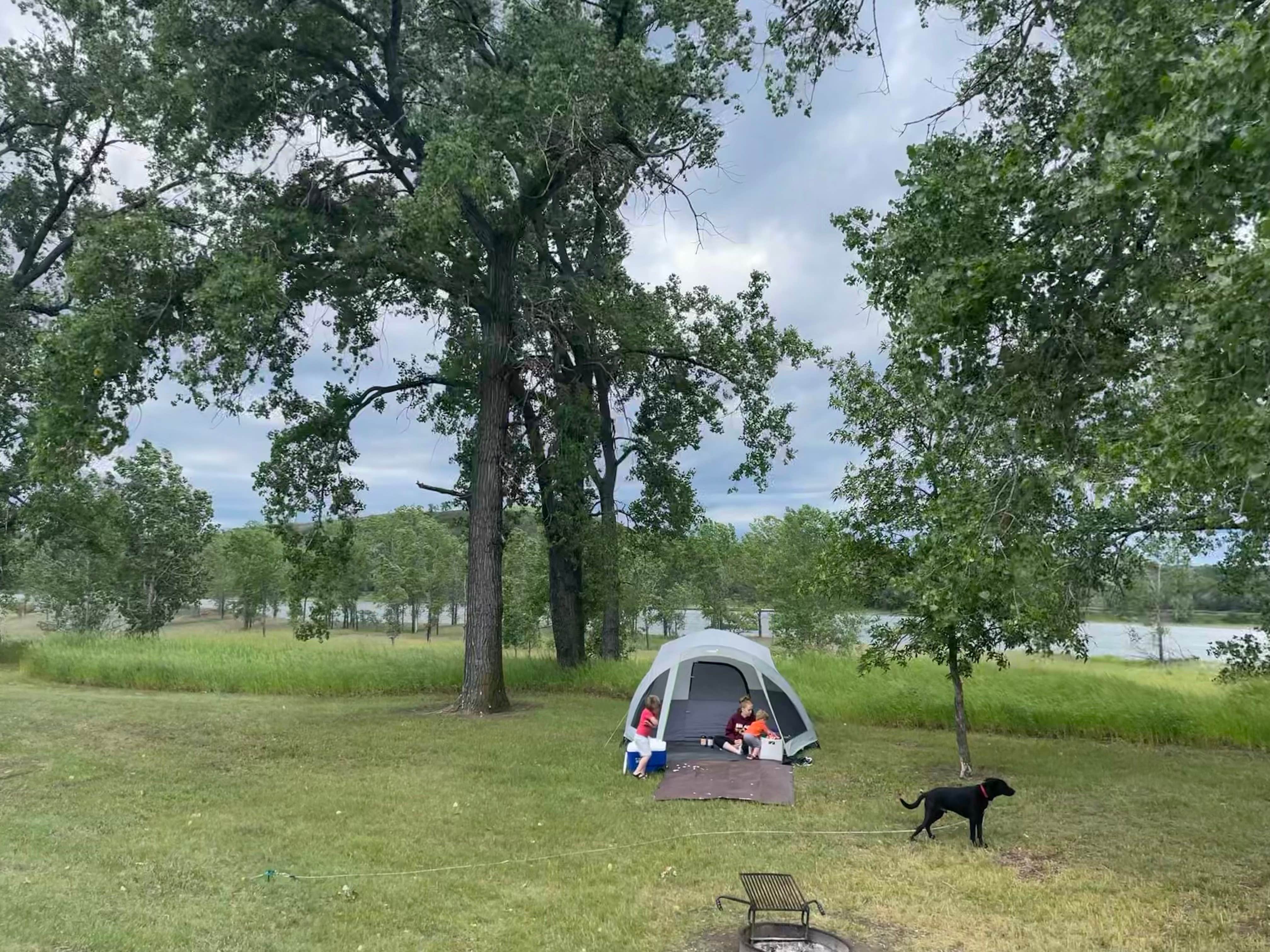 Krussell's photo of camping with pets at COE Lake Sakakawea Downstream Campground near Garrison, ND