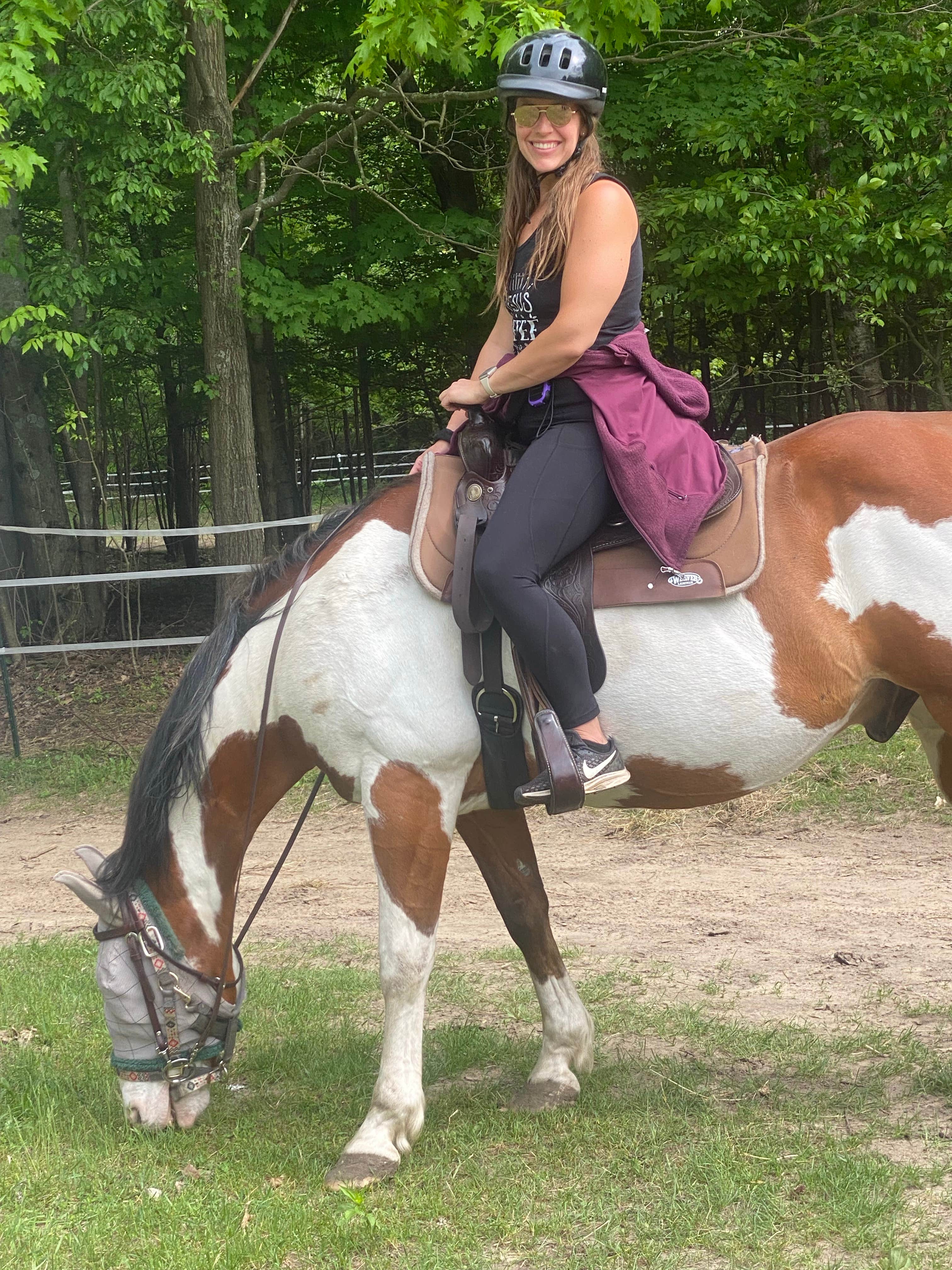 Nicole C.'s photo of camping with a horse at Duke Creek Campground near Spring Lake, MI