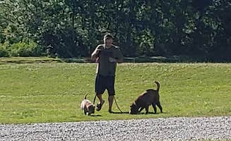 deb K.'s photo of camping with pets at Streetsboro-Cleveland SE KOA near Michael J Kirwan Lake