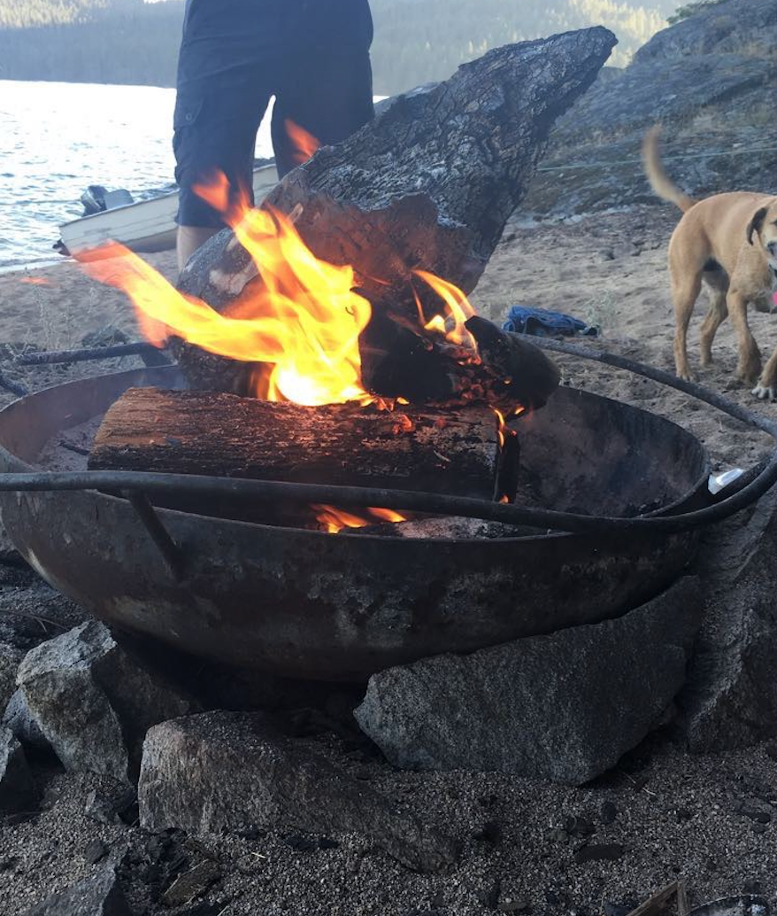Saraj B.'s photo of camping with pets at Bartoo Island Boat-in Campground near Ione, WA
