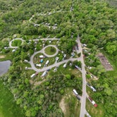 drone view of the loop