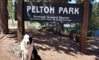 Lisa K.'s photo of camping with pets at Pelton Park Campground near Madras, OR