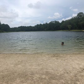 Swimming area on the freshwater lake