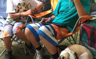 Erin M.'s photo of camping with pets at Waters Edge Family Campground in Connecticut