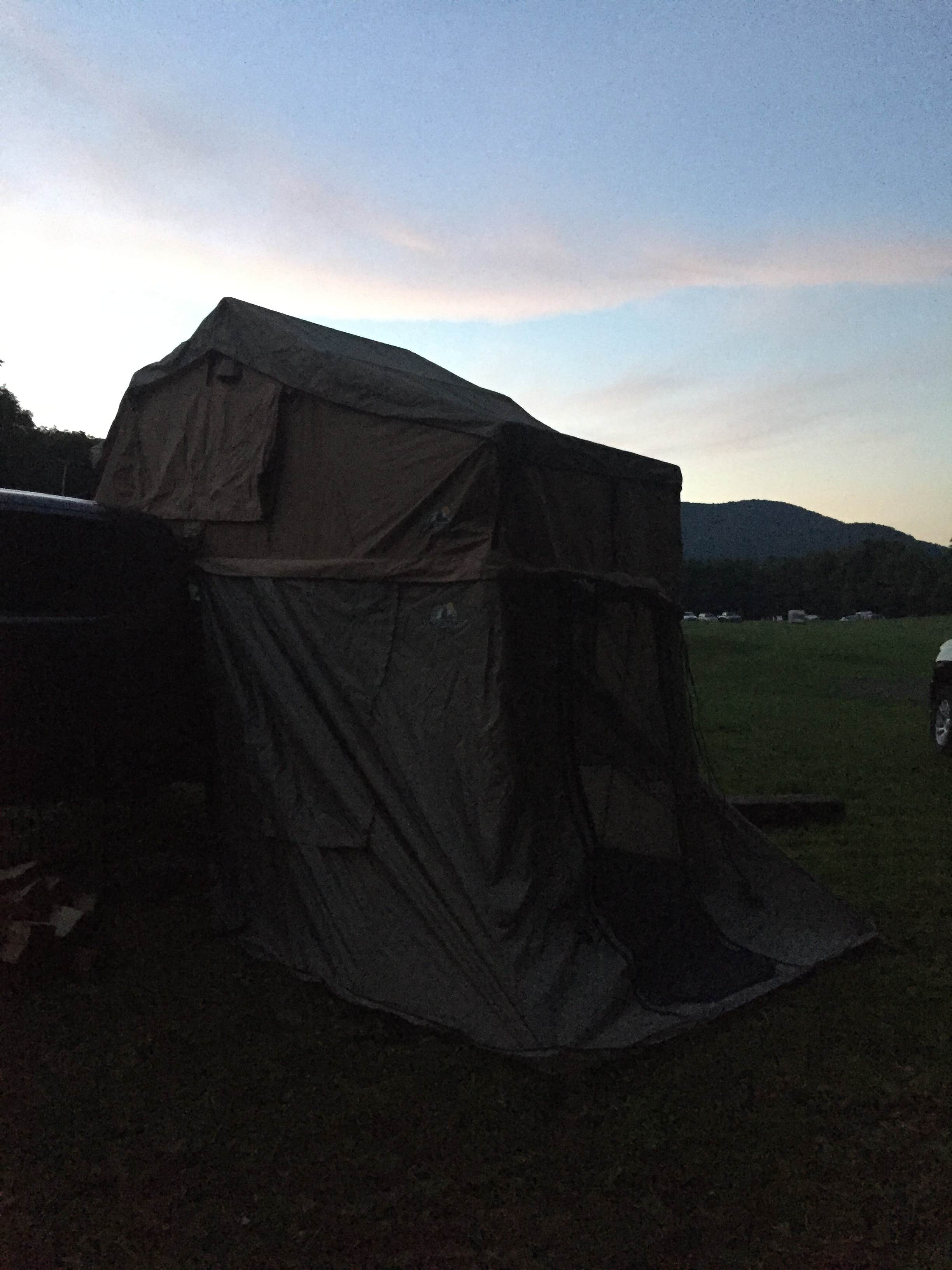Kaylee S.'s photo of tent camping at Blue Bear Mountain Camp near Vilas, NC
